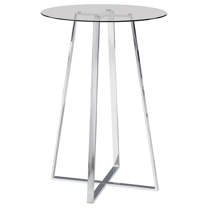 Zanella Glass Top Bar Table Chrome image