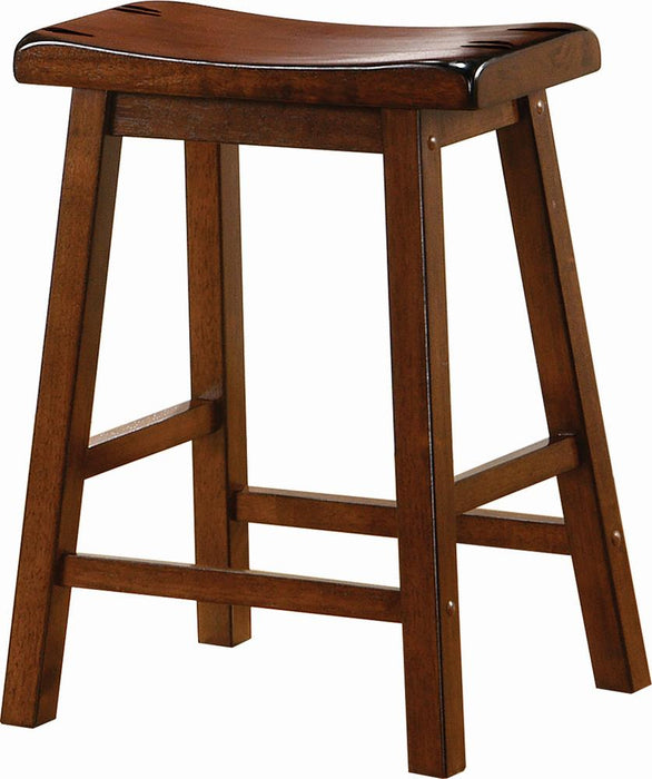Durant Wooden Counter Height Stools Chestnut (Set of 2) image