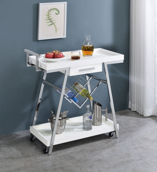 Kinney 2-tier Bar Cart with Storage Drawer image