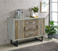 Abelardo 3-drawer Accent Cabinet Weathered Oak and Cement image