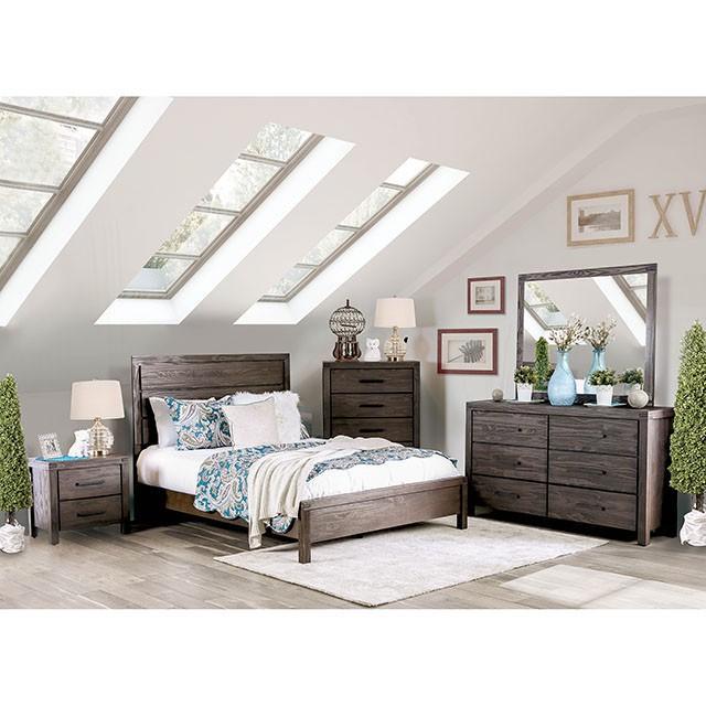 Rexburg Wire-Brushed Rustic Brown Full Bed