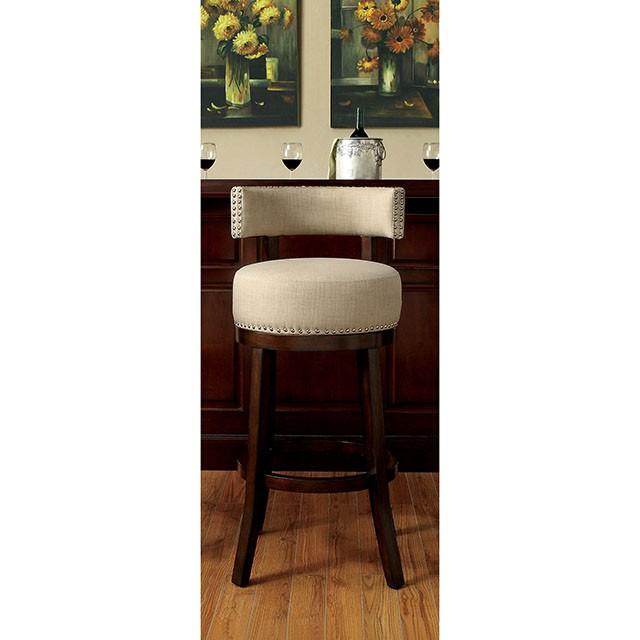 LYNSEY Dark Oak/Beige 29" Bar Stool