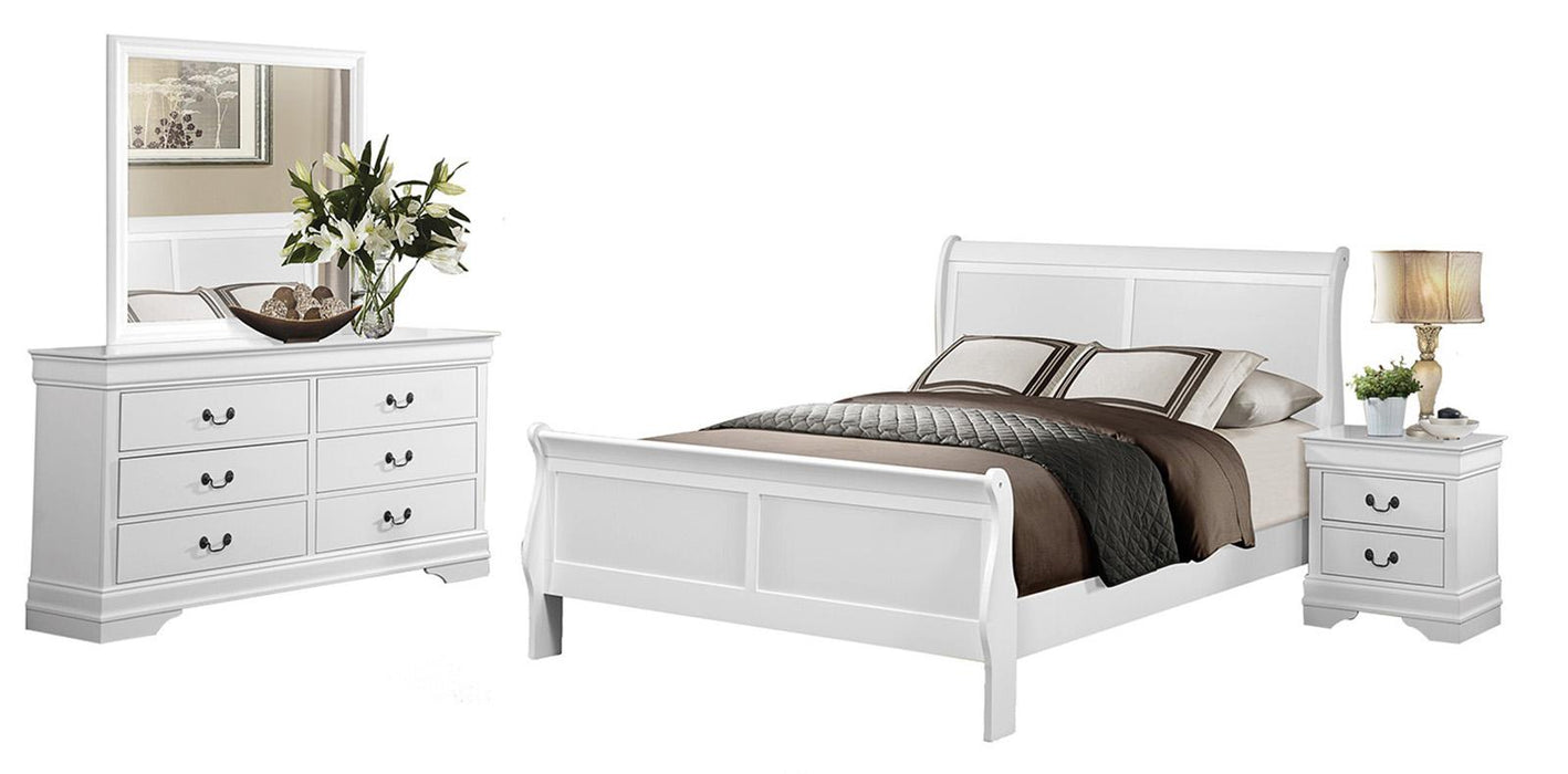 Homelegance Mayville Queen Sleigh Bed in White