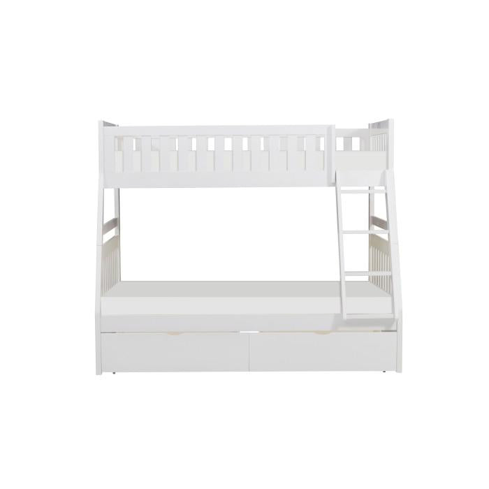 Homelegance Galen Twin/Full Bunk Bed w/ Storage Boxes in White B2053TFW-1*T image