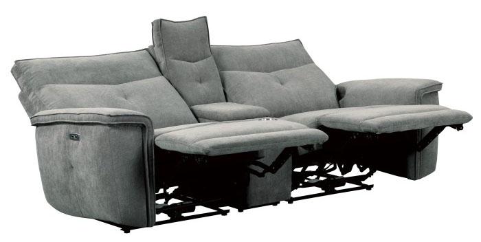Homelegance Furniture Tesoro Power Double Reclining Loveseat in Dark Gray