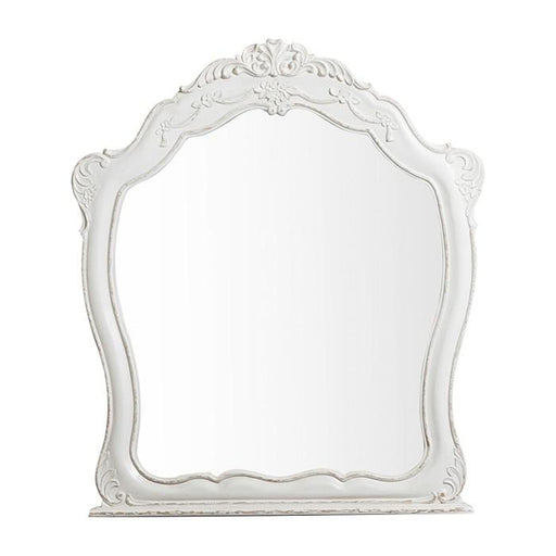 Homelegance Cinderella Mirror in Antique White with Grey Rub-Through image